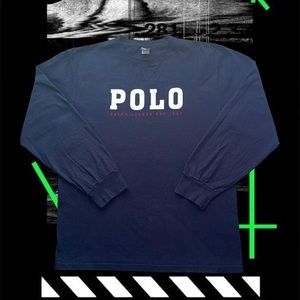 Vintage Polo Ralph Lauren Longsleeve T-Shirt (Navy)